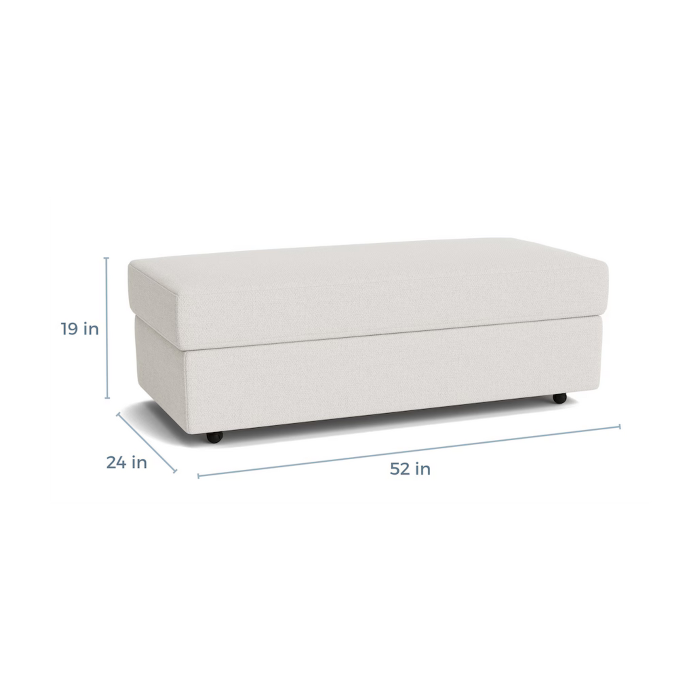 Ellery Storage Ottoman - Custom - Chapin Furniture