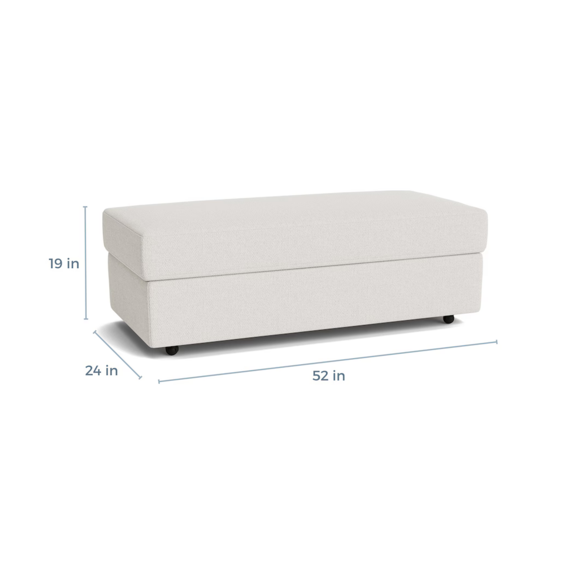 Ellery Storage Ottoman - Custom - Chapin Furniture