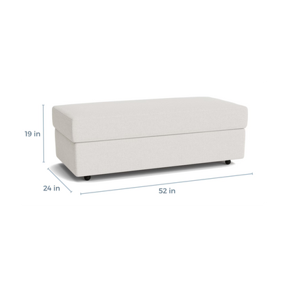 Ellery Storage Ottoman - Custom - Chapin Furniture