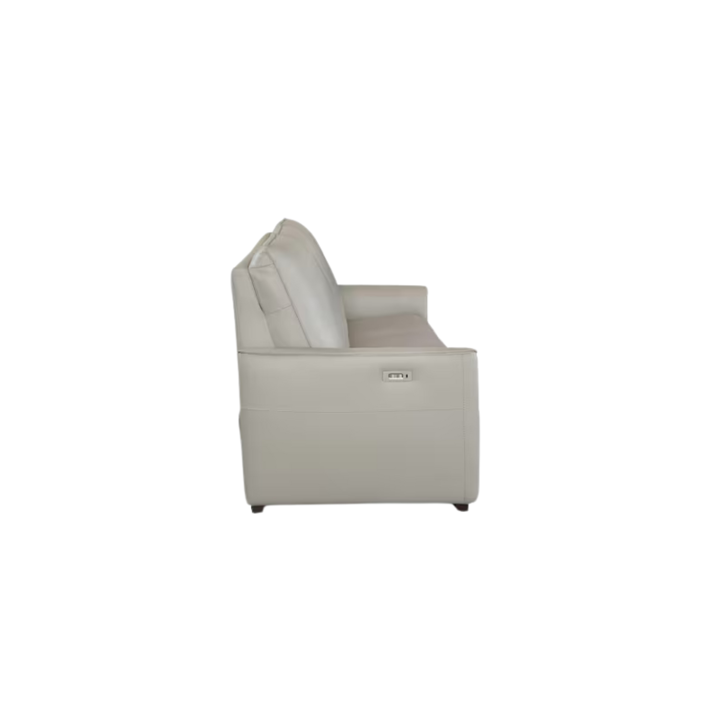 Everett Leather Reclining Sofa - Light Grey - Chapin Furniture