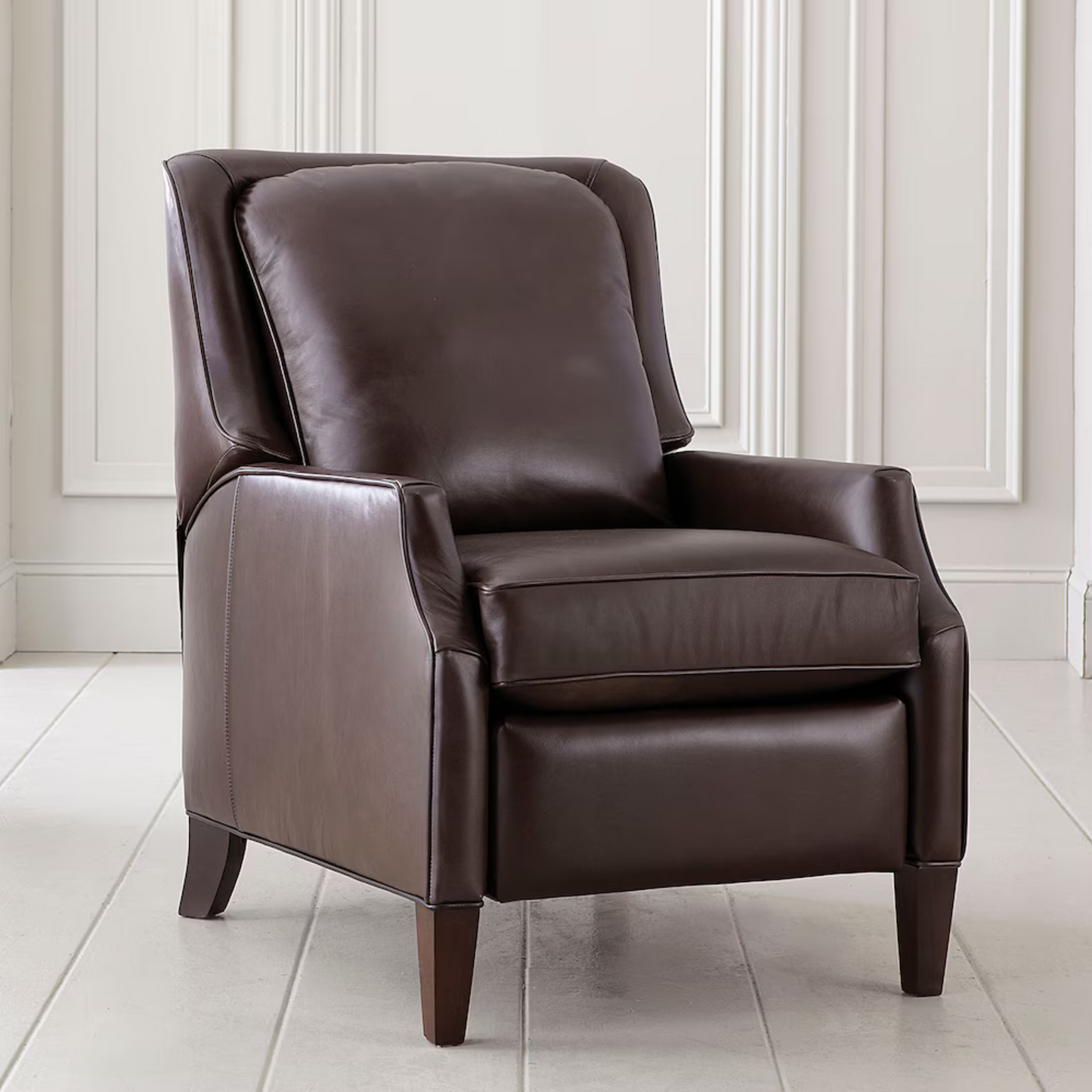Kent Leather Slope Arm Manual Recliner - Custom - Chapin Furniture