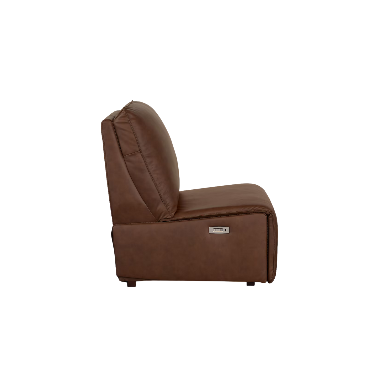 Everett Leather Armless Zero Gravity Power Recliner - Cork Leather - Chapin Furniture