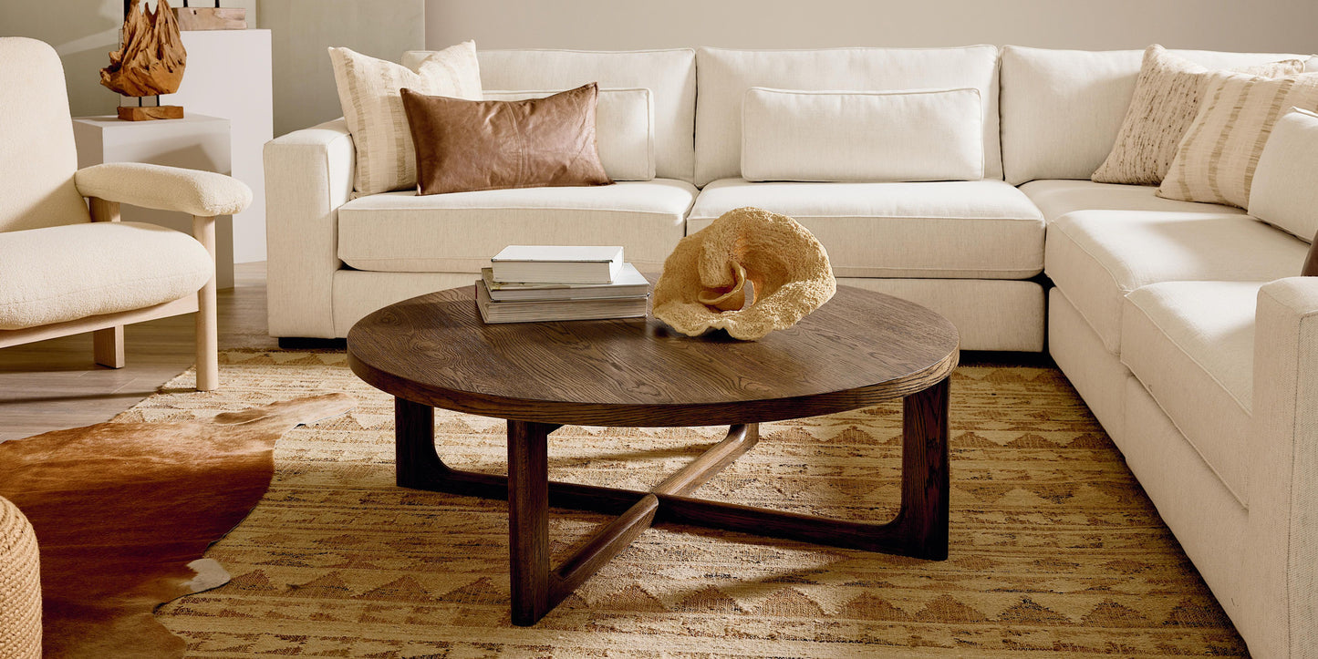 Moby Track Arm 5 Piece L-Shaped Corner Sectional- Oyster - Chapin Furniture