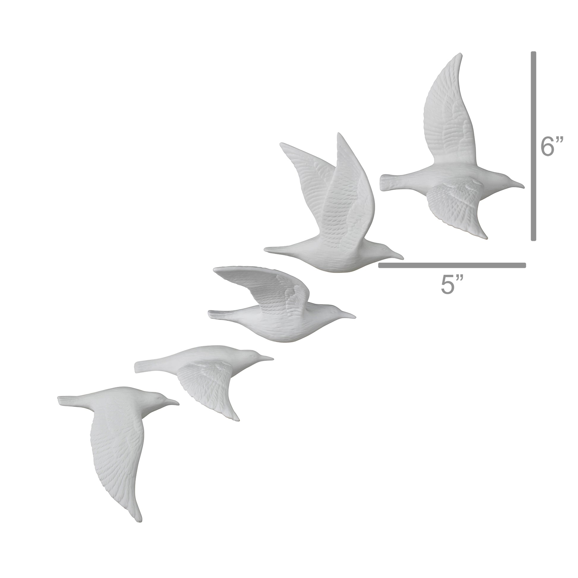 Flying Gulls - Bone China - Matte White - Chapin Furniture