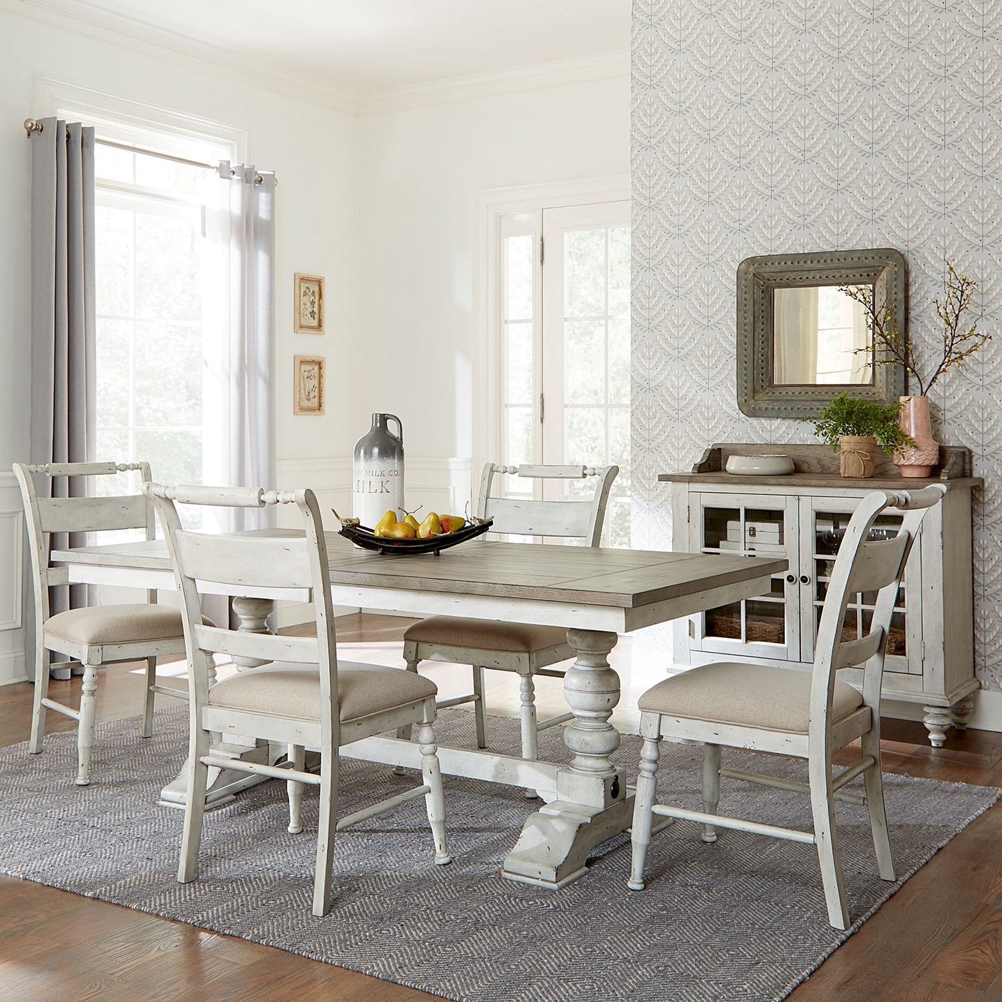 Whitney Rectangular Trestle Dining Table Set - Chapin Furniture