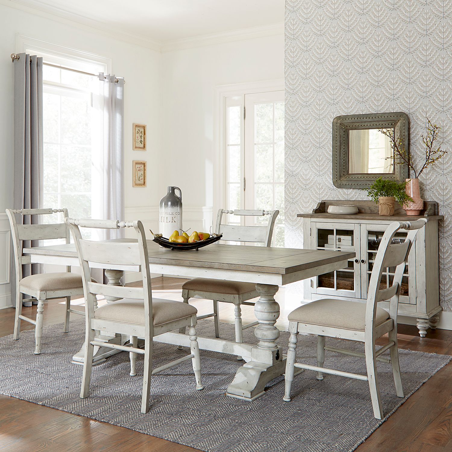 Whitney Rectangular Trestle Dining Table Set - Chapin Furniture