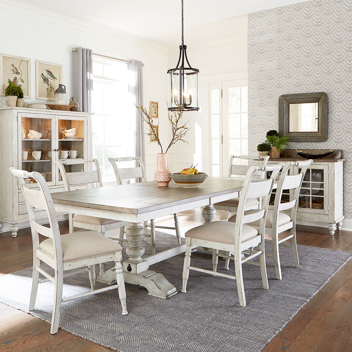 Whitney Rectangular Trestle Dining Table Set - Chapin Furniture