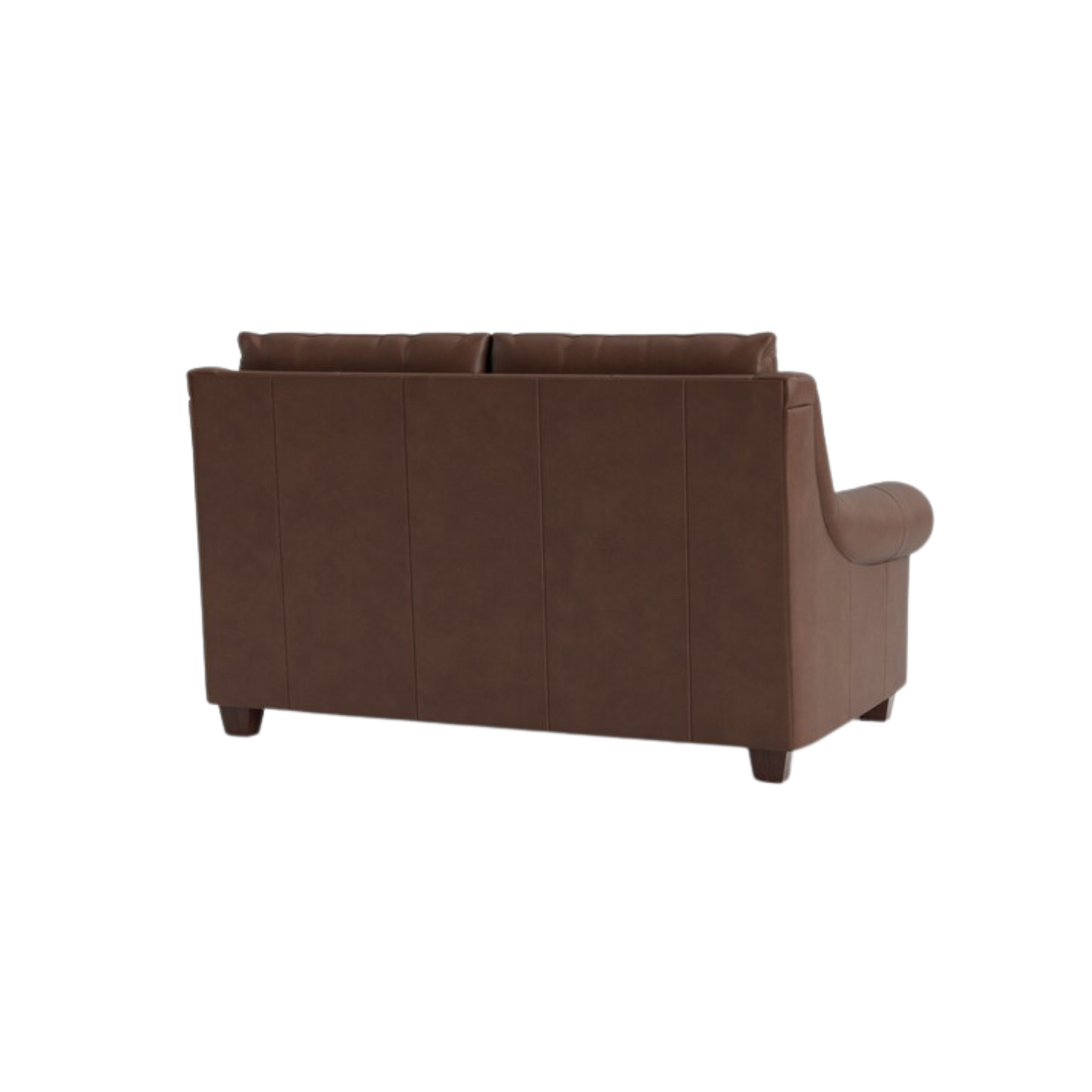 Ellery Leather Roll Arm Loveseat - Custom - Chapin Furniture