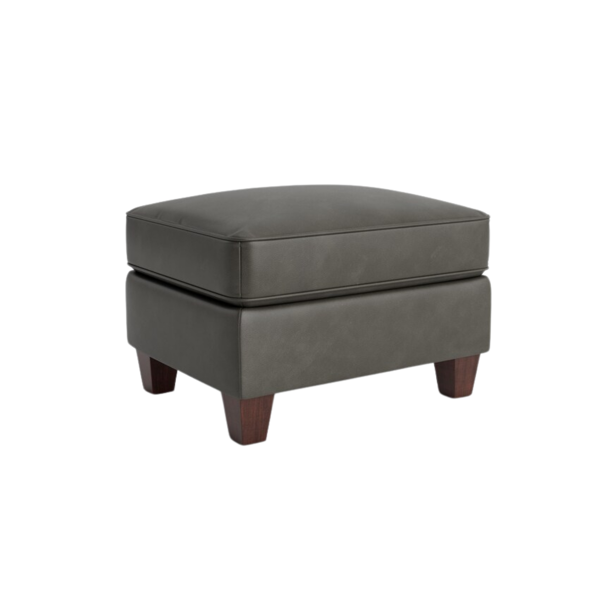 Corinna Leather Ottoman - Custom - Chapin Furniture