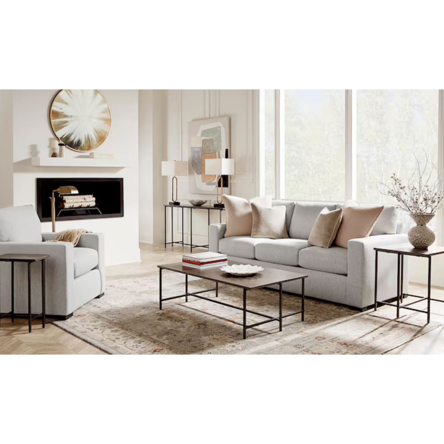 Anson 82" Track Arm Sofa - Laredo Chrome - Chapin Furniture