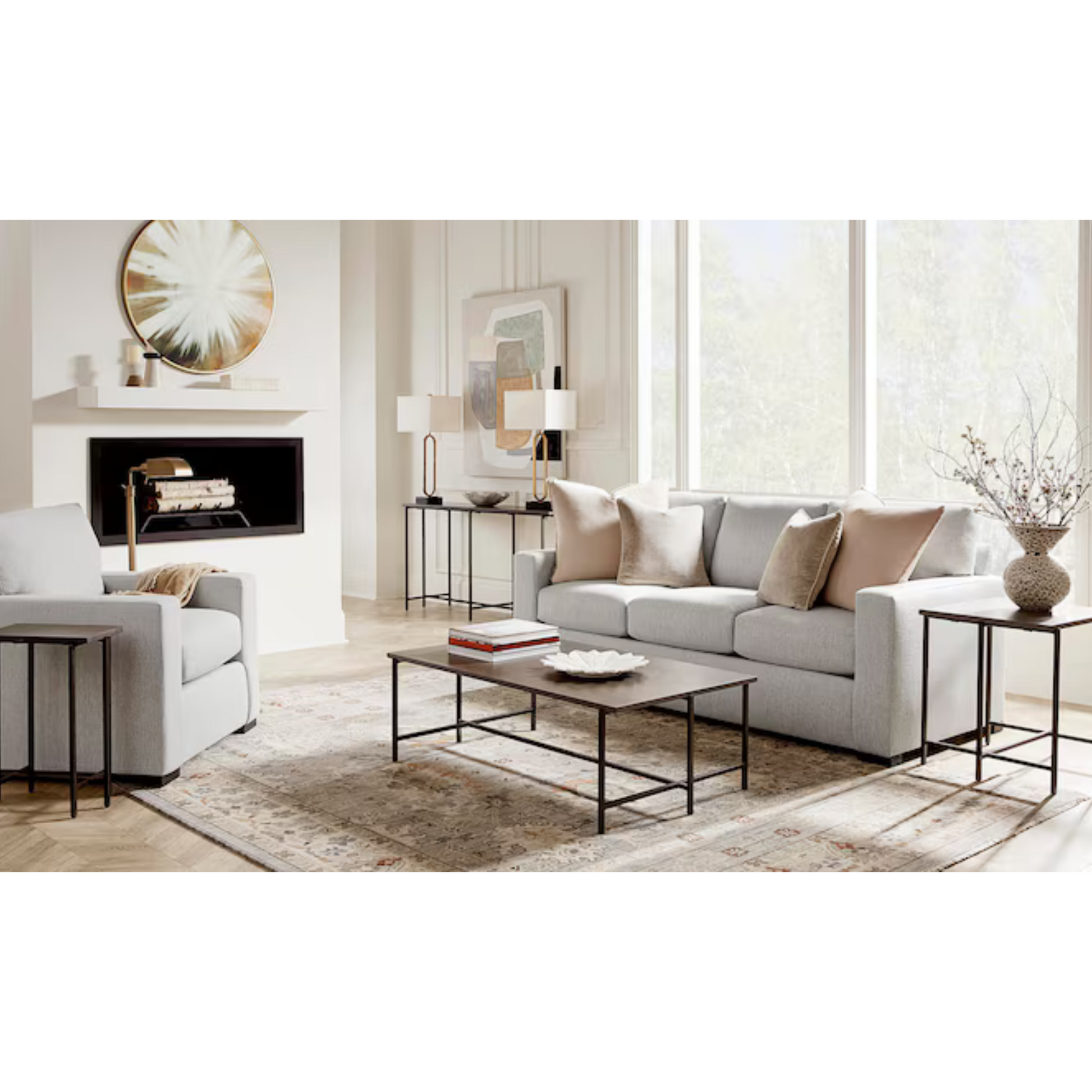 Anson 82" Track Arm Sofa - Laredo Chrome - Chapin Furniture