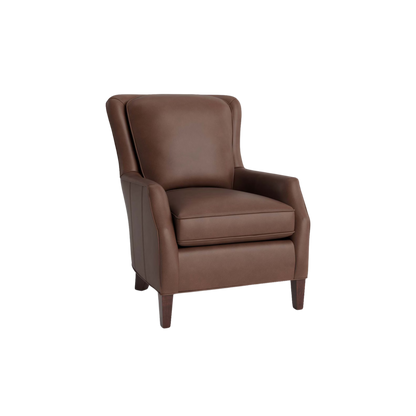 Kent Leather Slope Arm Chair - Custom - Chapin Furniture