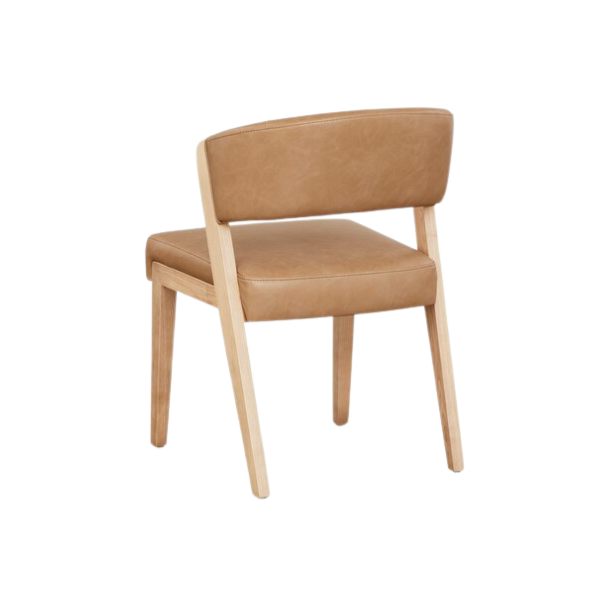 Asher Upholstered Faux Leather Dining Chair - Tan - Chapin Furniture