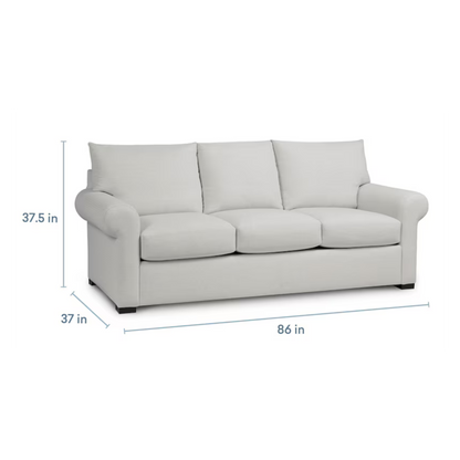 Hanover 86" Roll Arm Sofa - Cloud - Chapin Furniture