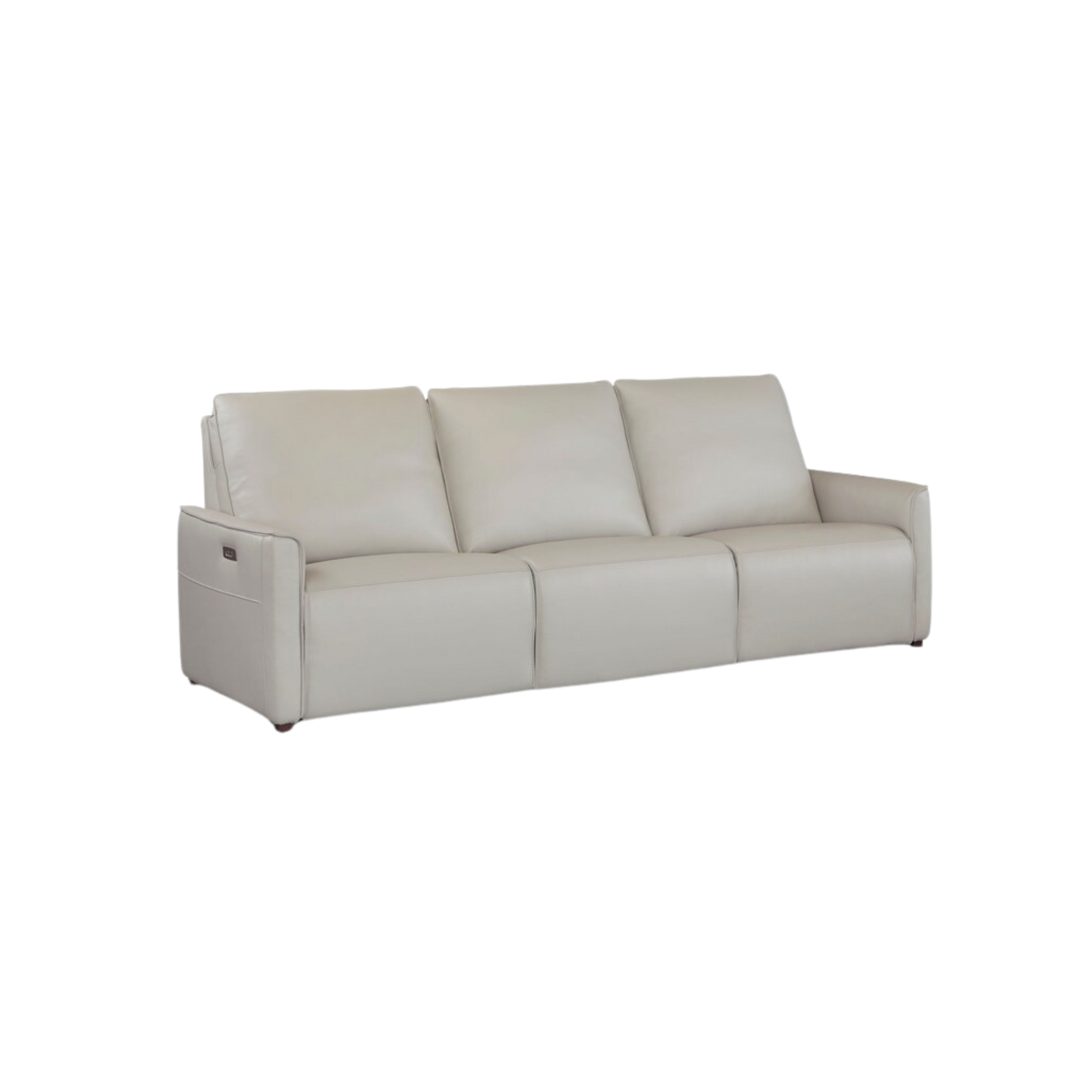 Everett Leather Modular Reclining Sofa - Light Grey - Chapin Furniture