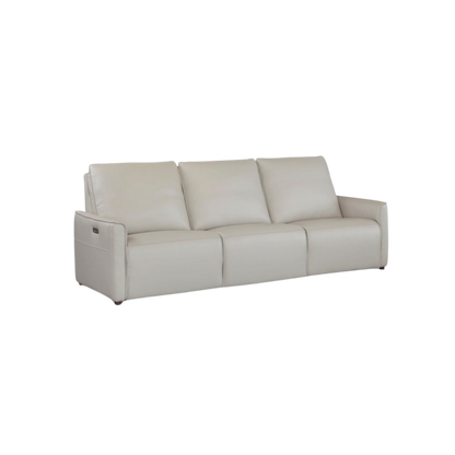 Everett Leather Modular Reclining Sofa - Light Grey - Chapin Furniture