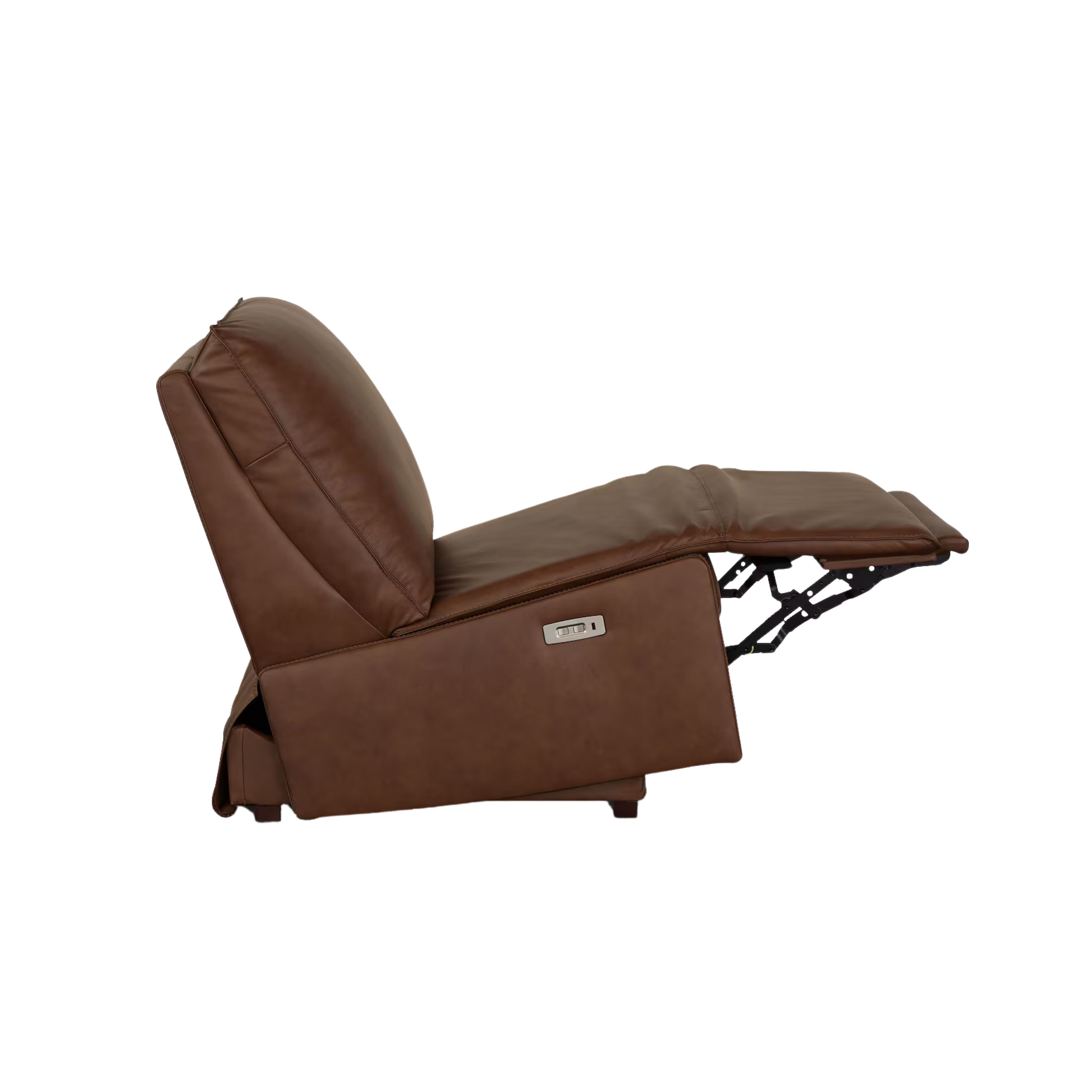 Everett Leather Armless Zero Gravity Power Recliner - Cork Leather - Chapin Furniture