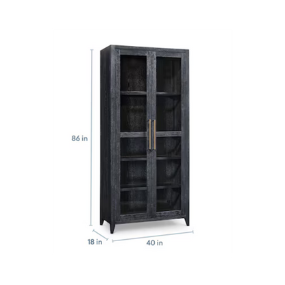 Foster Display Cabinet - Black - Chapin Furniture