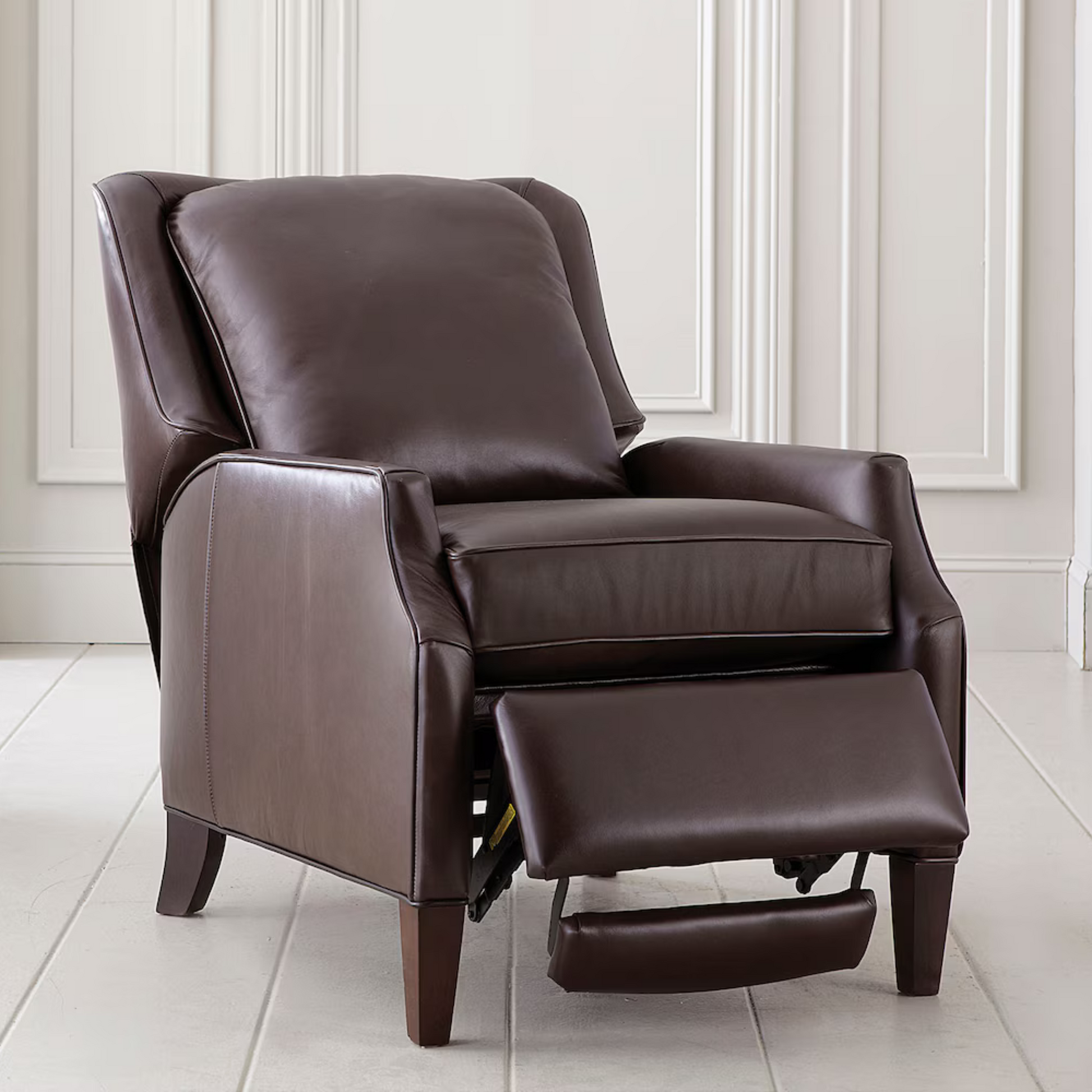 Kent Leather Slope Arm Manual Recliner - Custom - Chapin Furniture