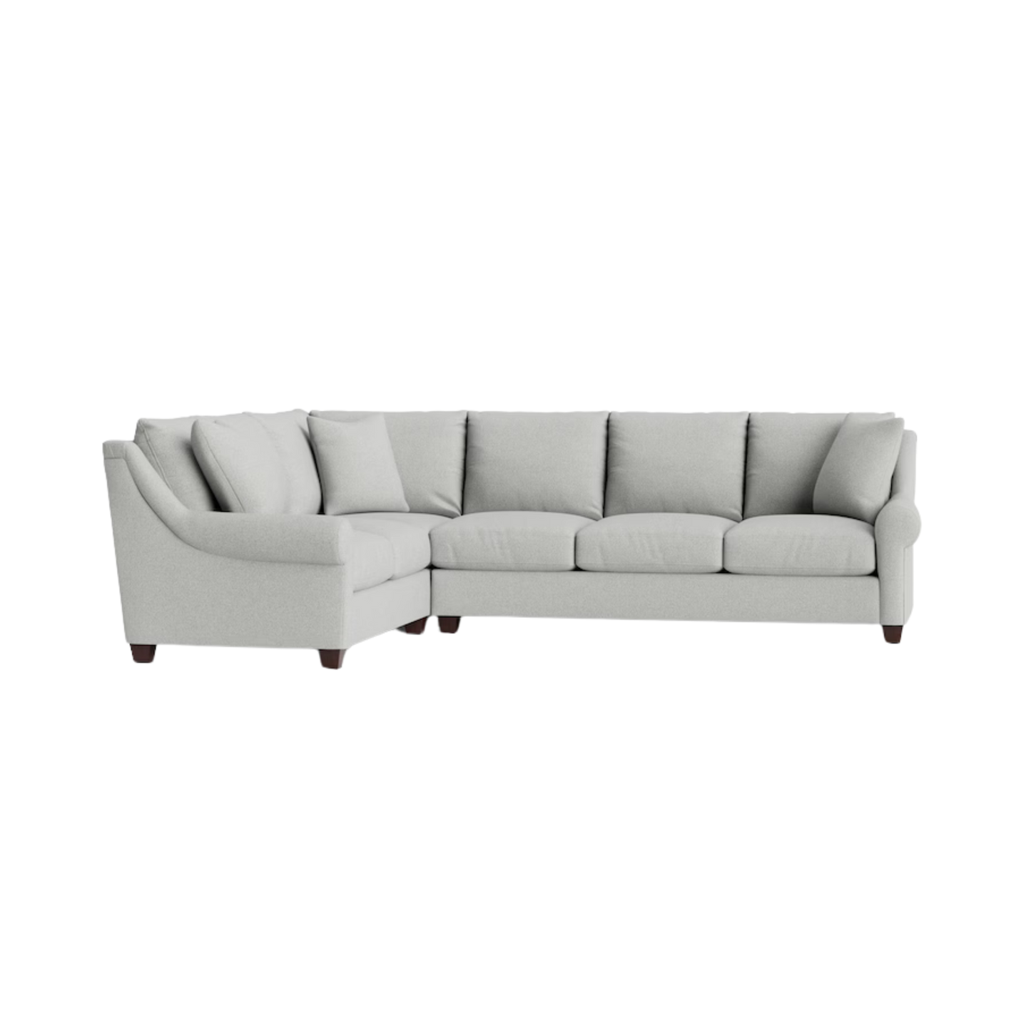 Ellery Roll Arm L-Shaped Sectional - Custom - Chapin Furniture