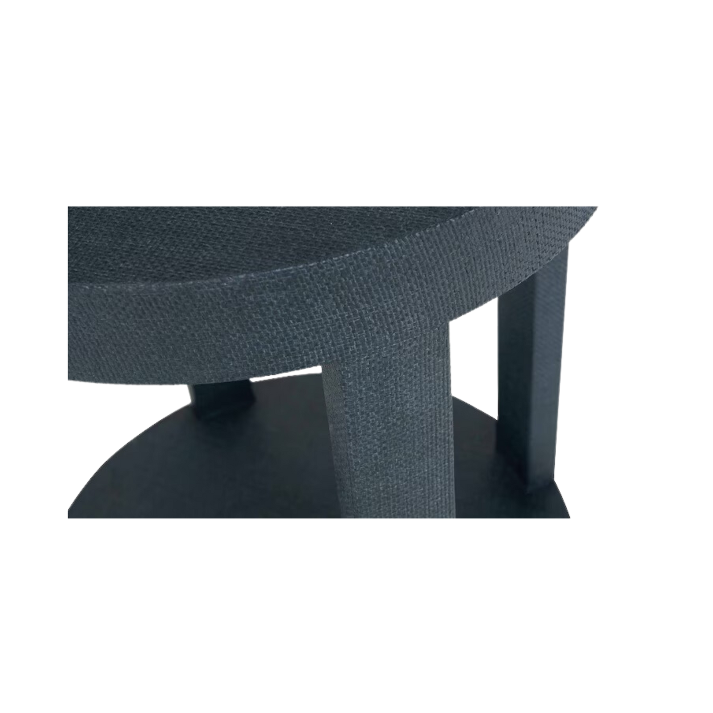 Ventura Raffia Round Lamp Table - Pacific Blue - Chapin Furniture