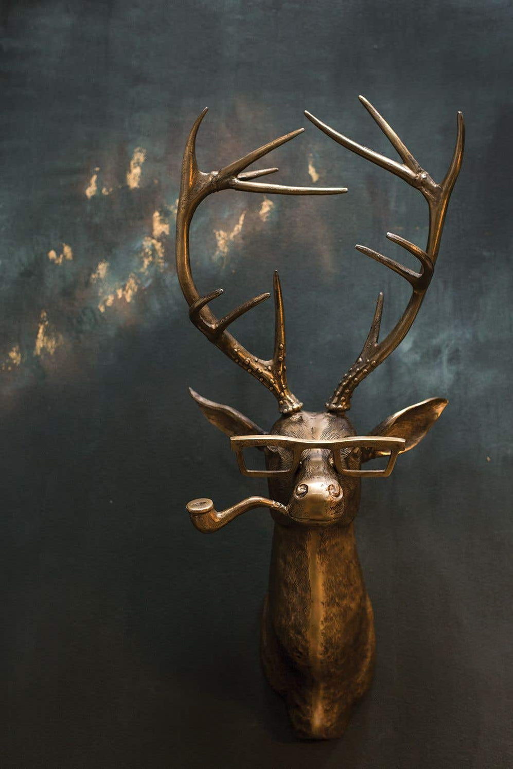 E + E Wall Mount | Frankie the Stag in Antique Gold | Chapin Furniture