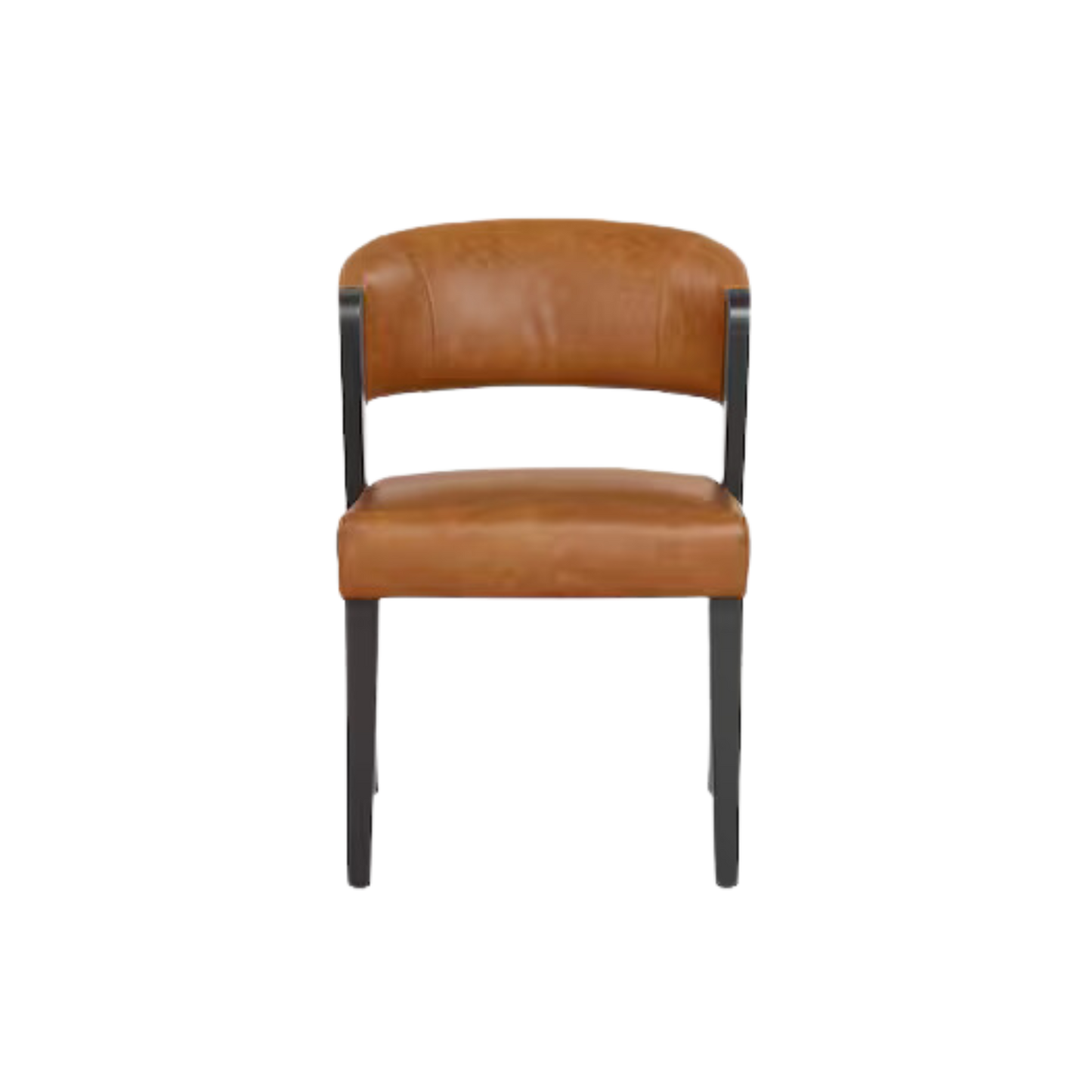 Asher Upholstered Faux Leather Dining Chair - Brown - Chapin Furniture