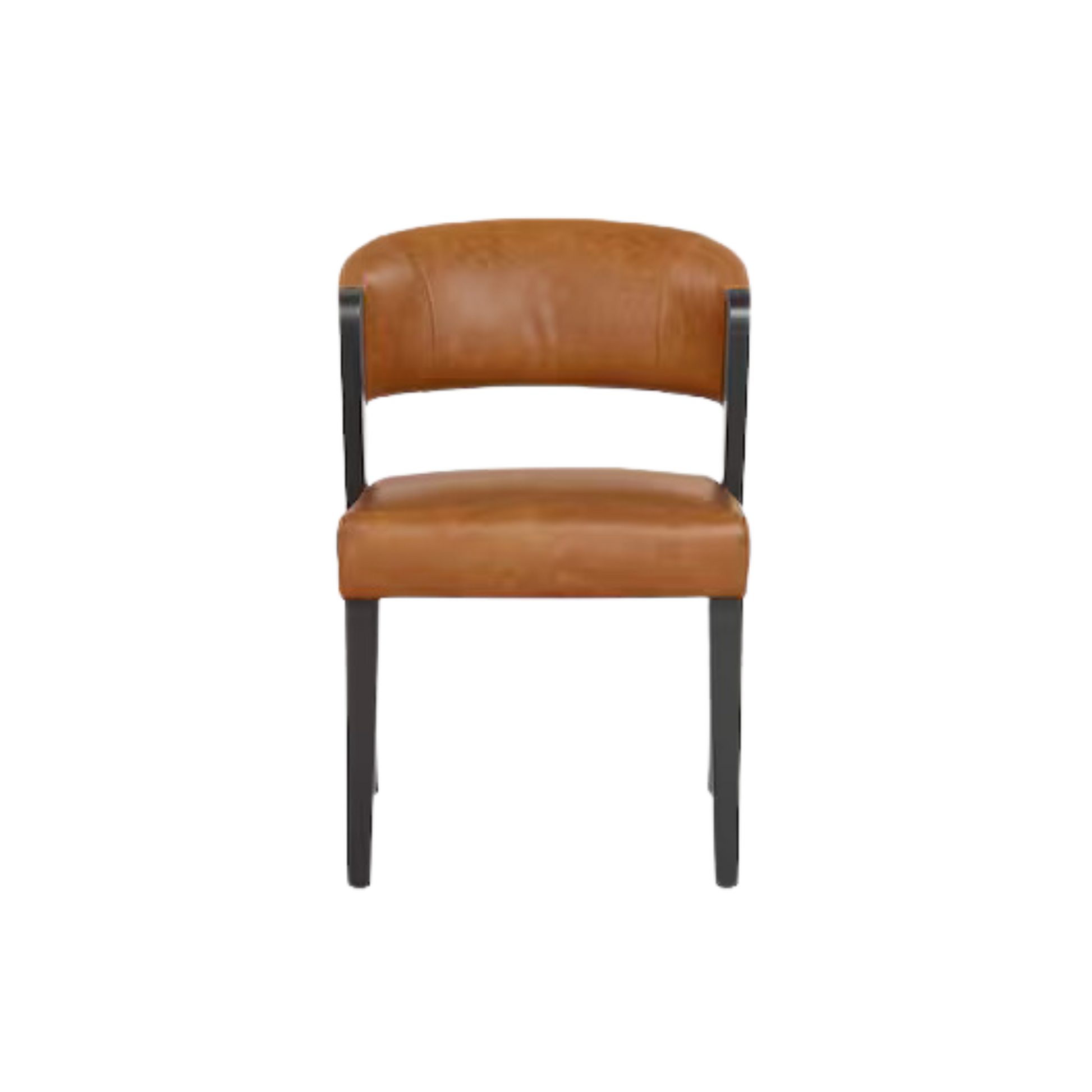 Asher Upholstered Faux Leather Dining Chair - Brown - Chapin Furniture