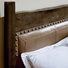 Benchmade Heritage Live Edge Leather Upholstered Headboard - Custom - Chapin Furniture