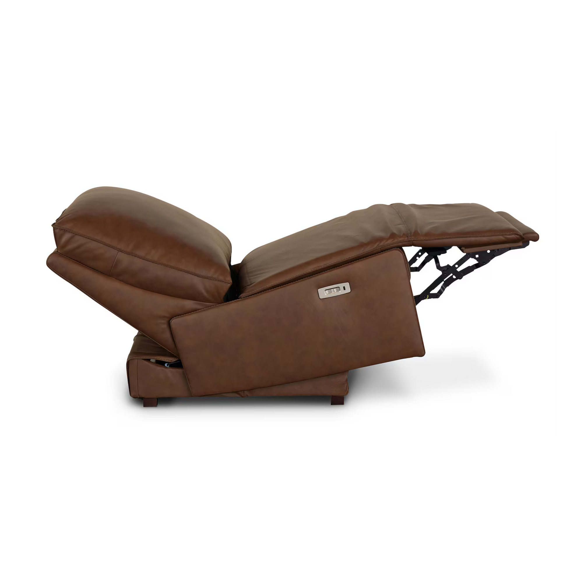 Everett Leather Armless Zero Gravity Power Recliner - Cork Leather - Chapin Furniture