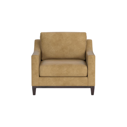 Sanford Leather Slope Arm Chair - Custom - Chapin Furniture