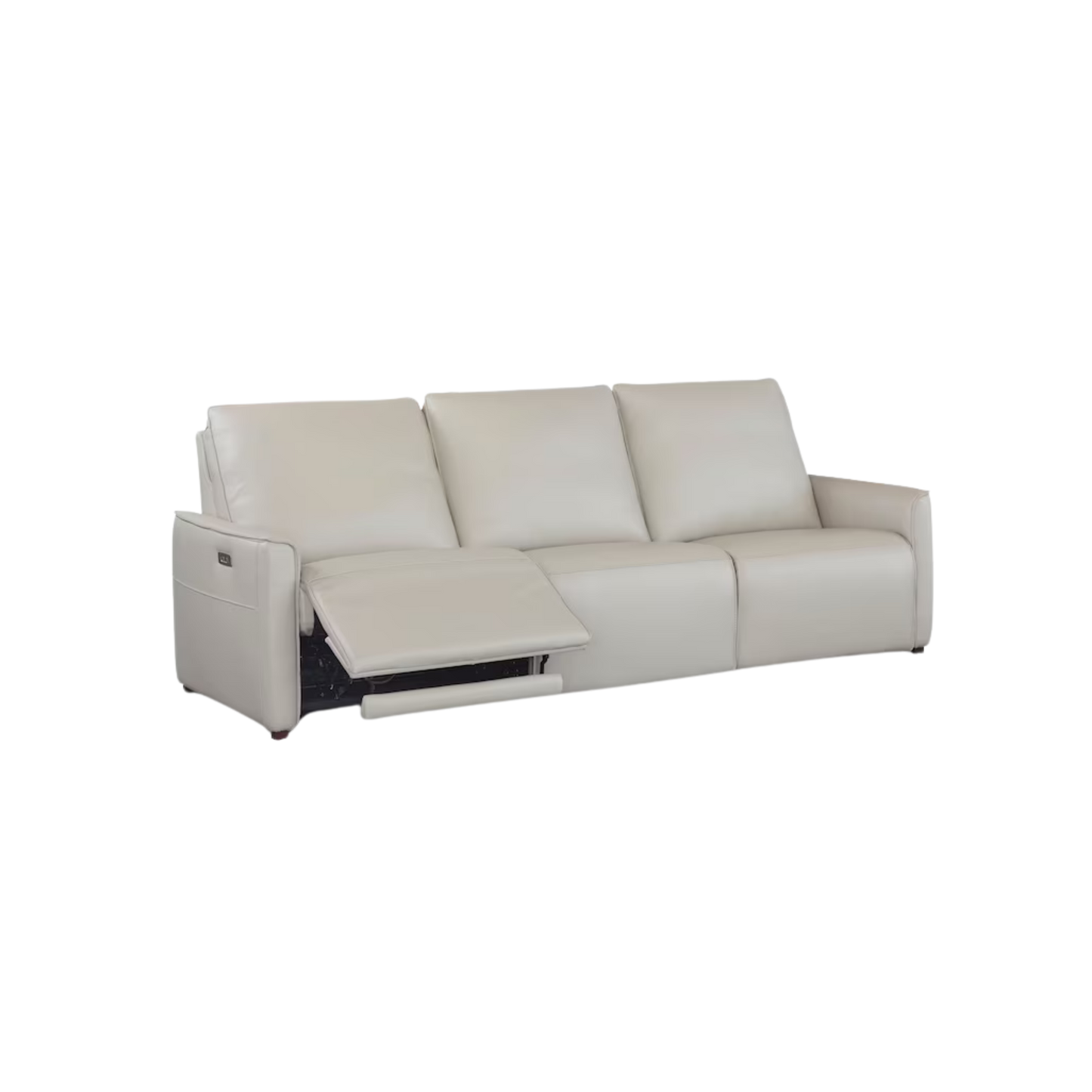 Everett Leather Modular Reclining Sofa - Light Grey - Chapin Furniture