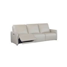 Everett Leather Modular Reclining Sofa - Light Grey - Chapin Furniture