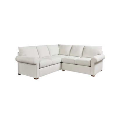Hanover Roll Arm L-Shaped Sectional - Bellaire Cloud - Chapin Furniture