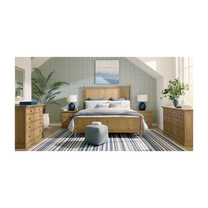 Surry Panel Bed Flaxen Oak - Queen - Chapin Furniture