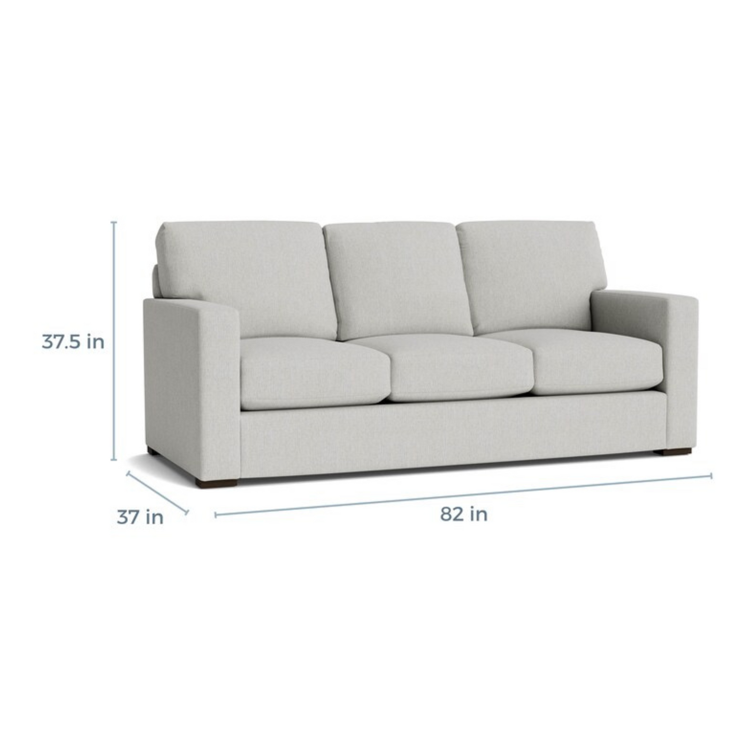 Anson 82" Track Arm Sofa - Laredo Chrome - Chapin Furniture