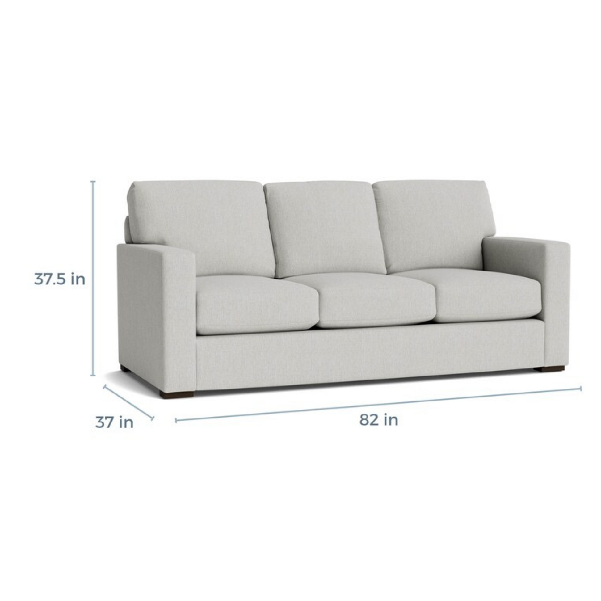 Anson 82" Track Arm Sofa - Laredo Chrome - Chapin Furniture