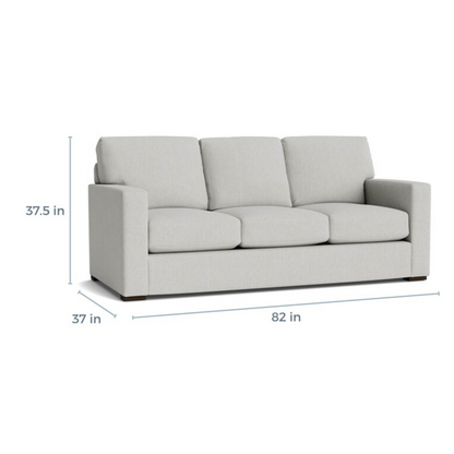 Anson 82" Track Arm Sofa - Laredo Chrome - Chapin Furniture
