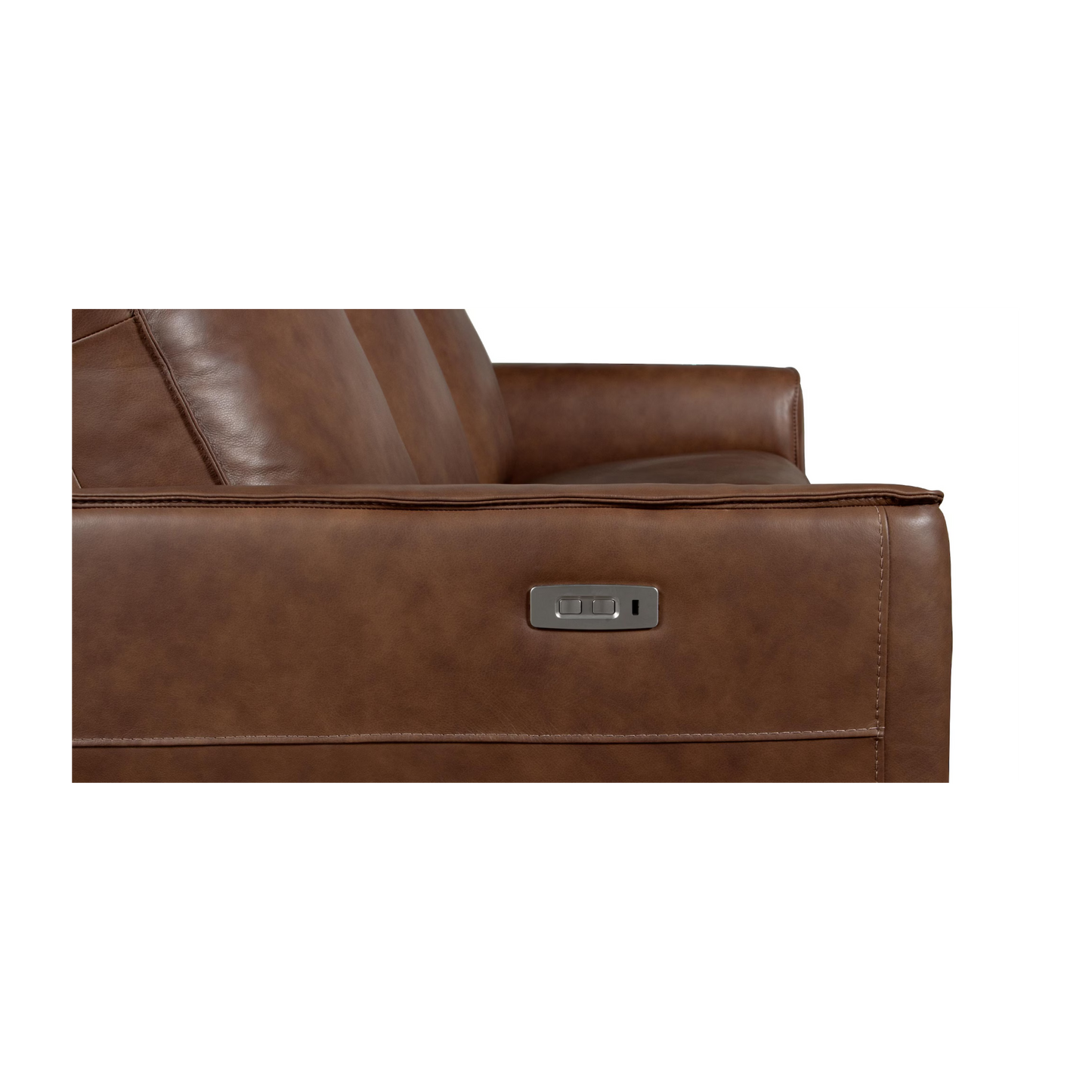 Everett Leather Reclining Sofa - Cork Leather - Chapin Furniture