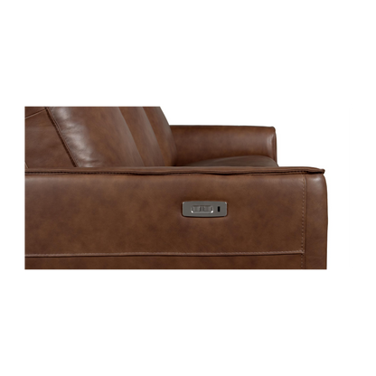 Everett Leather Reclining Sofa - Cork Leather - Chapin Furniture