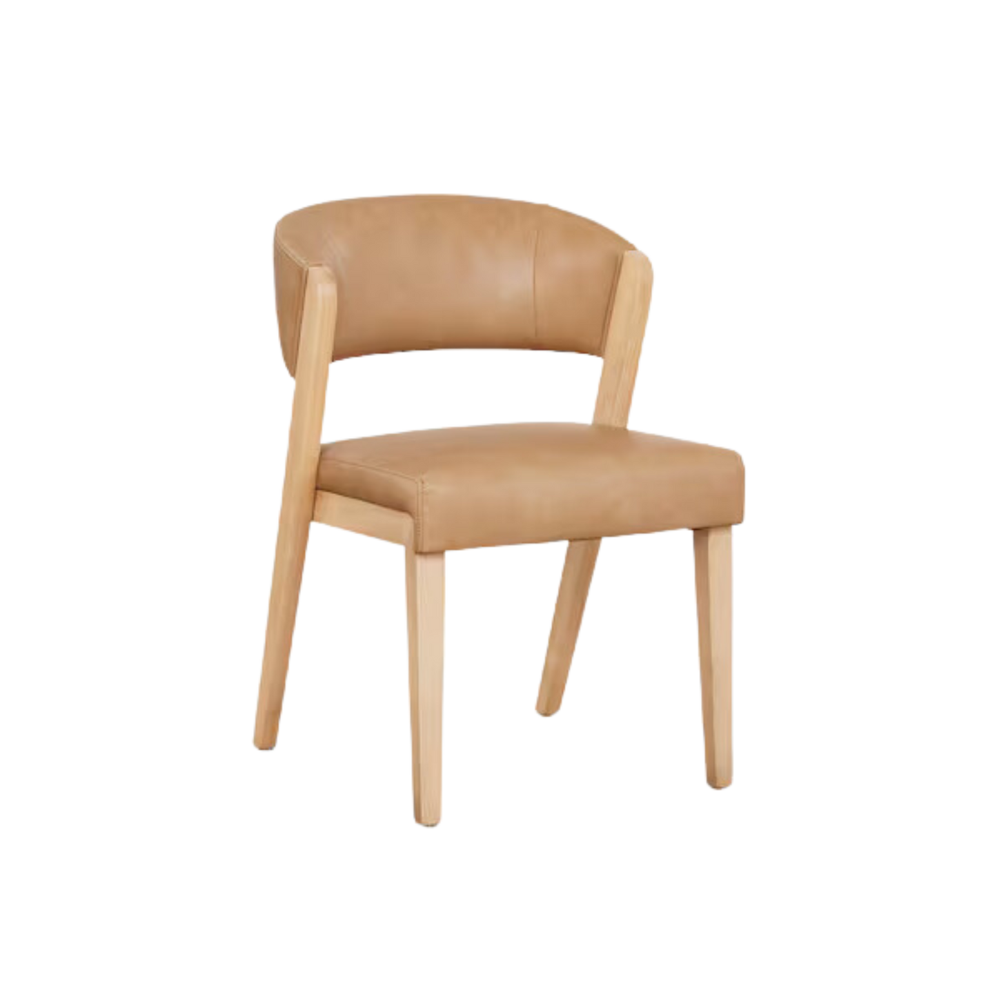 Asher Upholstered Faux Leather Dining Chair - Tan - Chapin Furniture