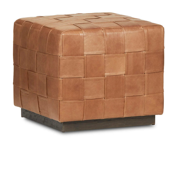 Weston Leather Ottoman - Chapin Furniture