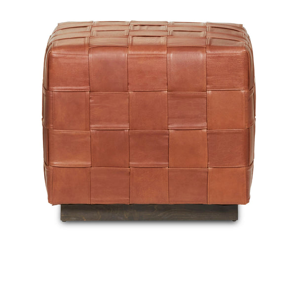 Weston Leather Ottoman - Chapin Furniture