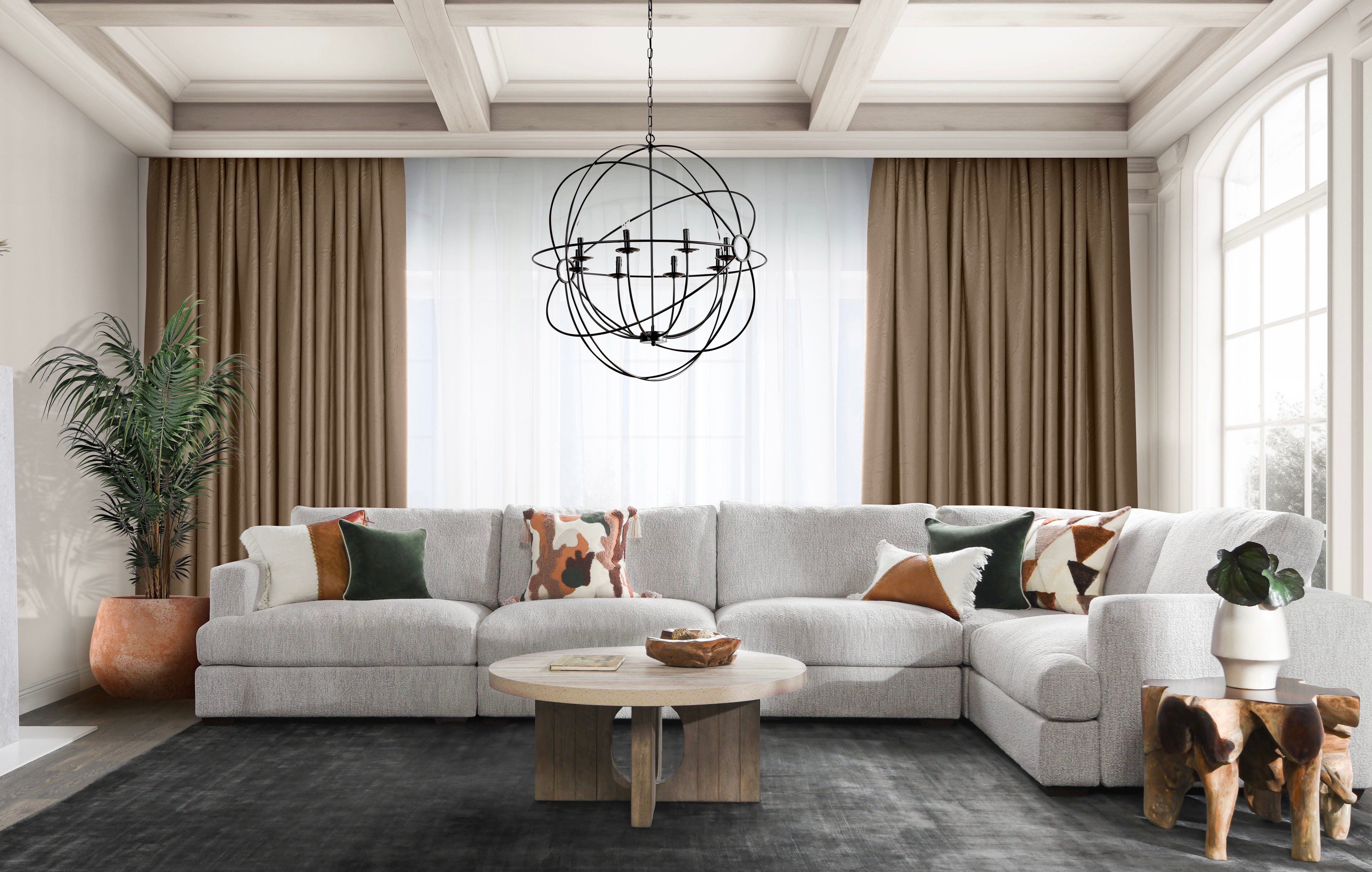 Ludwig 5 Piece Upholstered Sectional - Thumbnail 4