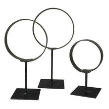 Set of 3 Cerro Rings on Stand - Iron - Chapin Furniture