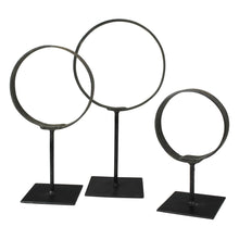 Set of 3 Cerro Rings on Stand - Iron - Chapin Furniture