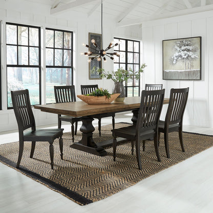 Harvest Home Rectangular Trestle Dining Table Set - Chapin Furniture