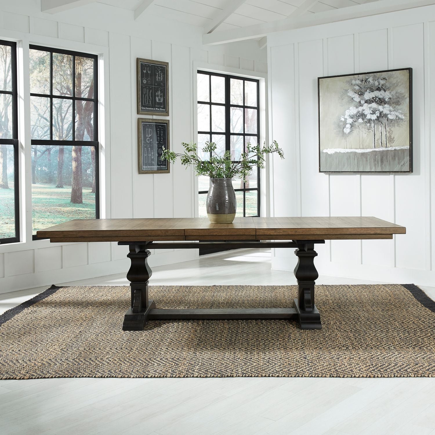 Harvest Home Rectangular Trestle Dining Table Set - Chapin Furniture