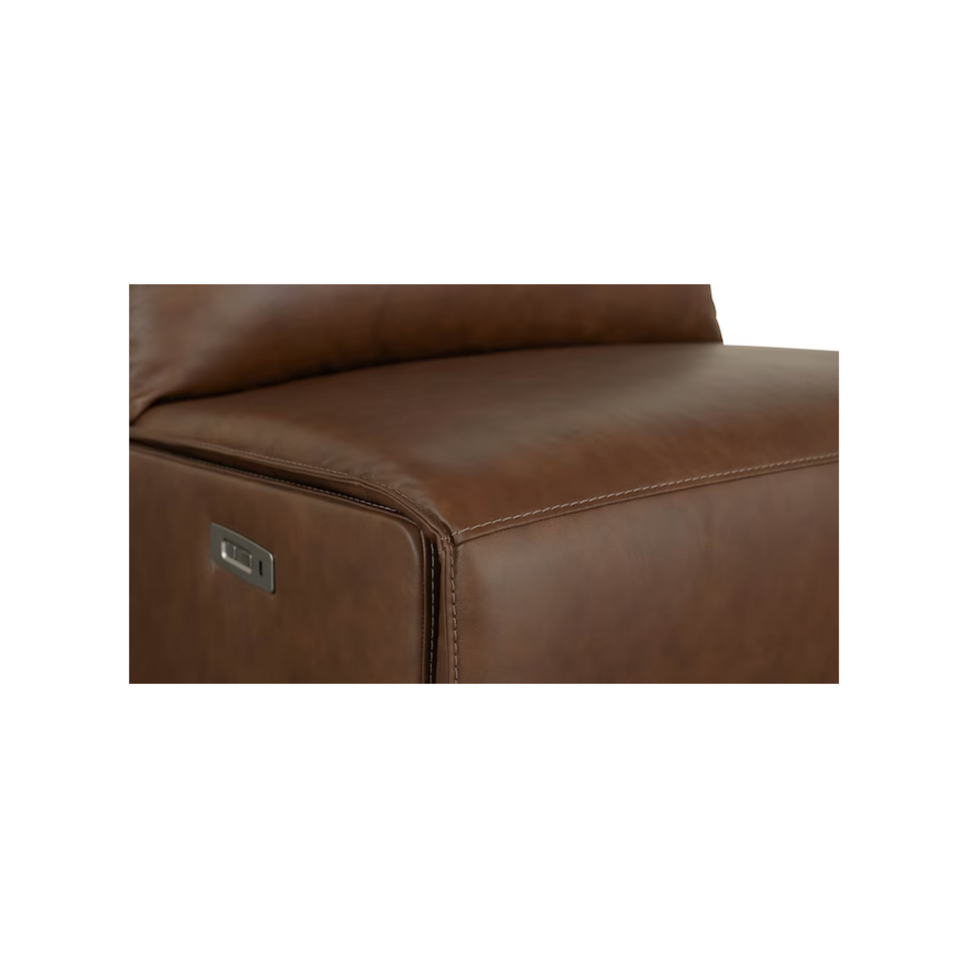 Everett Leather Armless Zero Gravity Power Recliner - Cork Leather - Chapin Furniture