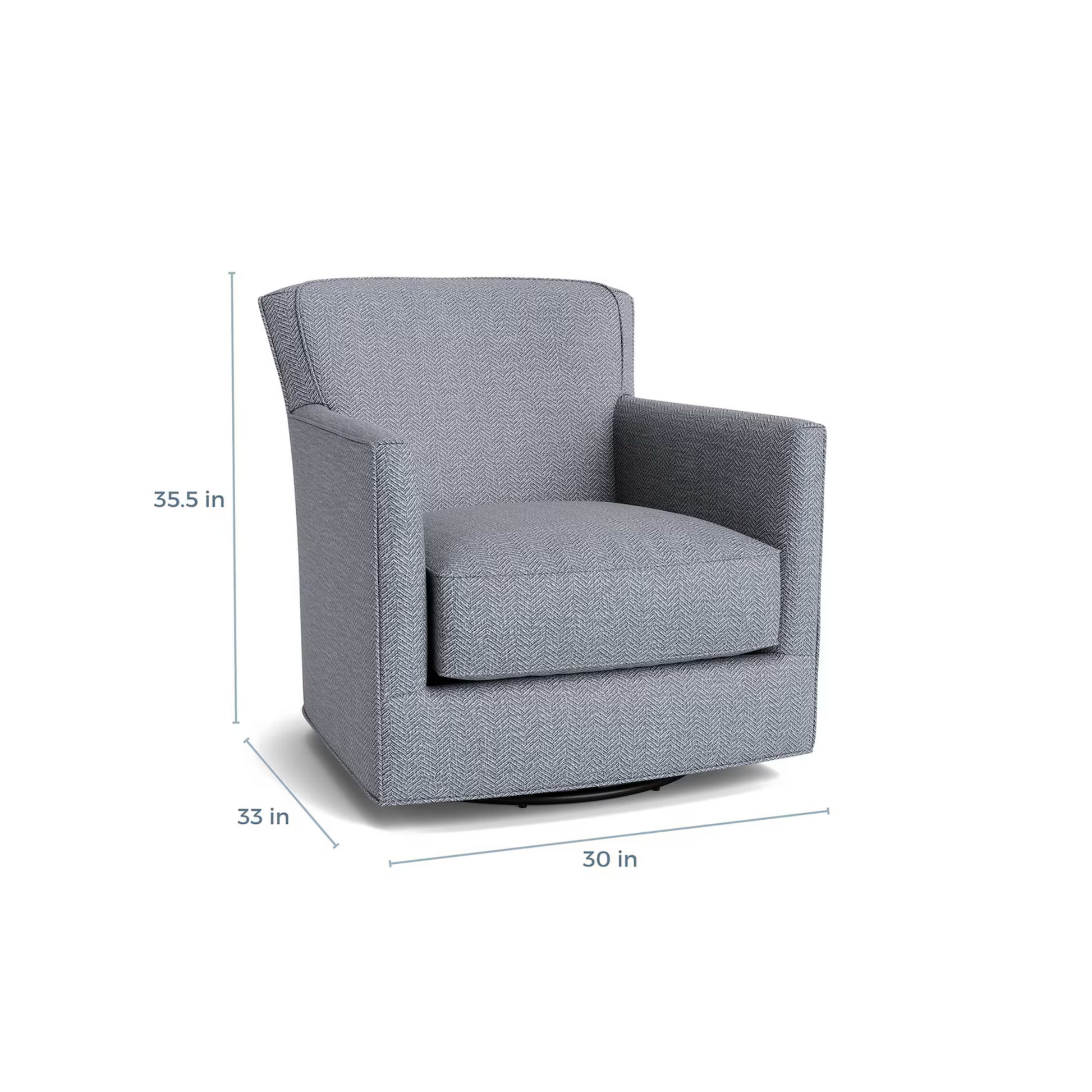 New American Living Thin Track Arm Swivel Chair - Custom - Chapin Furniture